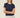 Marika Cotton Slub Short Sleeve Tee in Navy